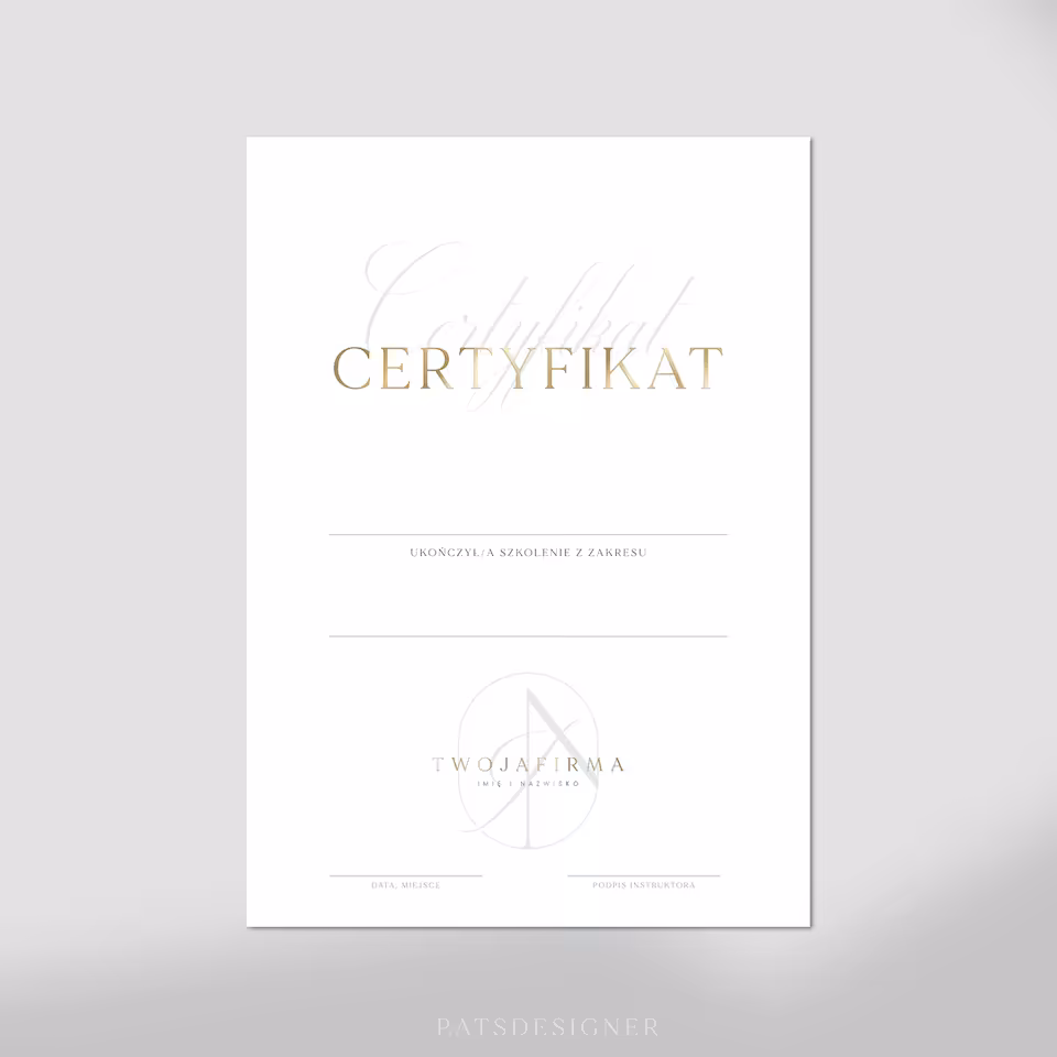 Certyfikat CLASSY pion - biel