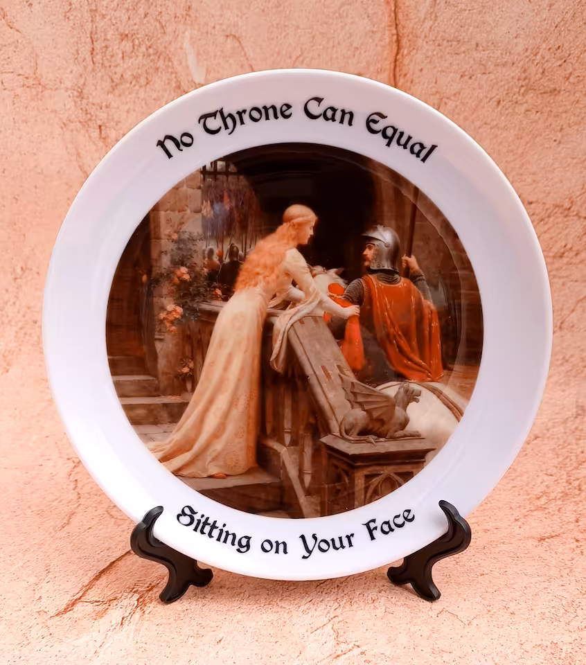 Talerz ceramiczny Sarnodzieło 20 cm No throne can equal sitting on your face