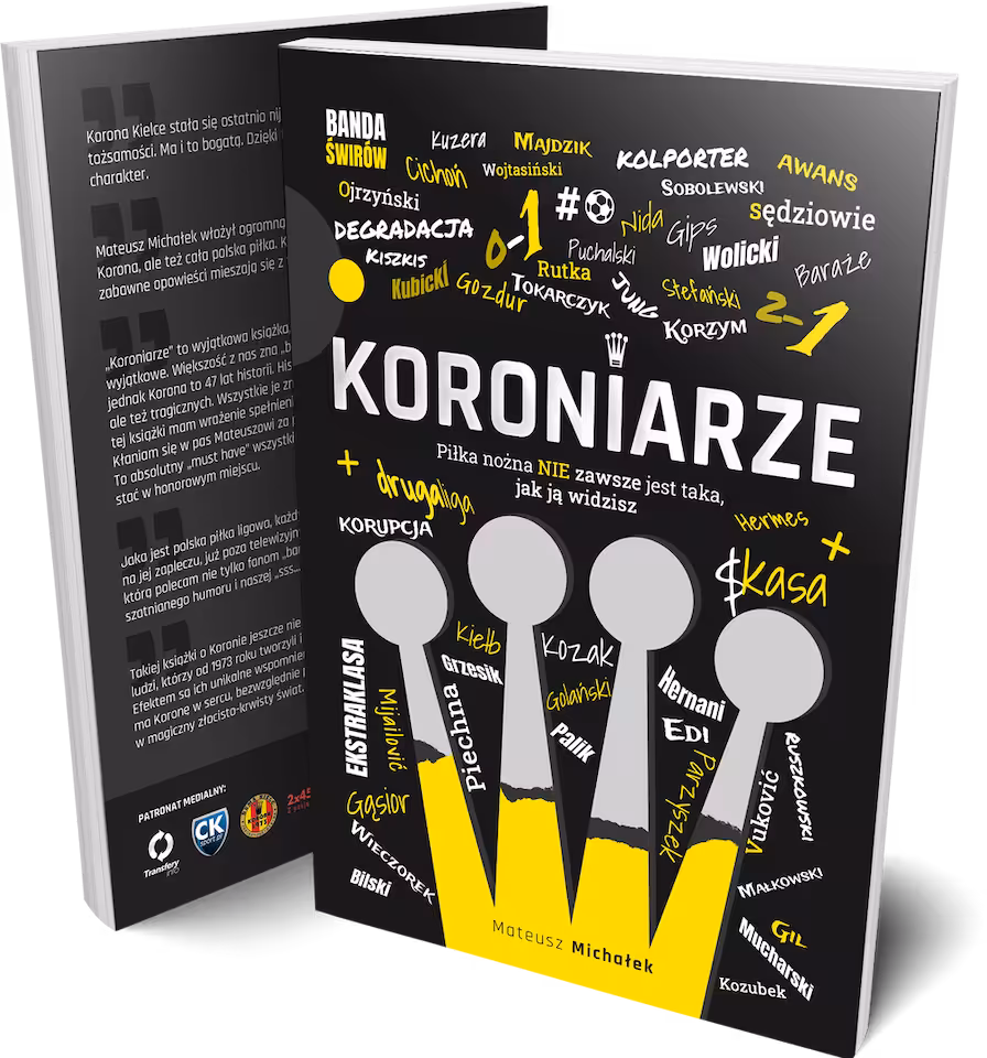 Książka KORONIARZE. 380 stron, okładka miękka ze skrzydełkami