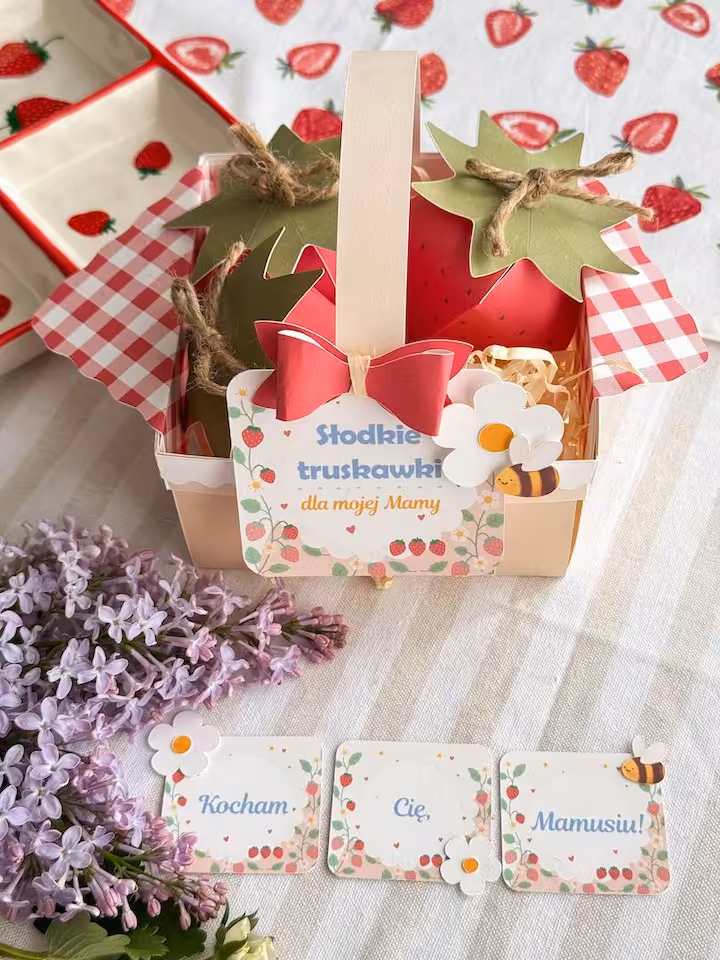 🍓Koszyczek z Truskawkami dla Mamy