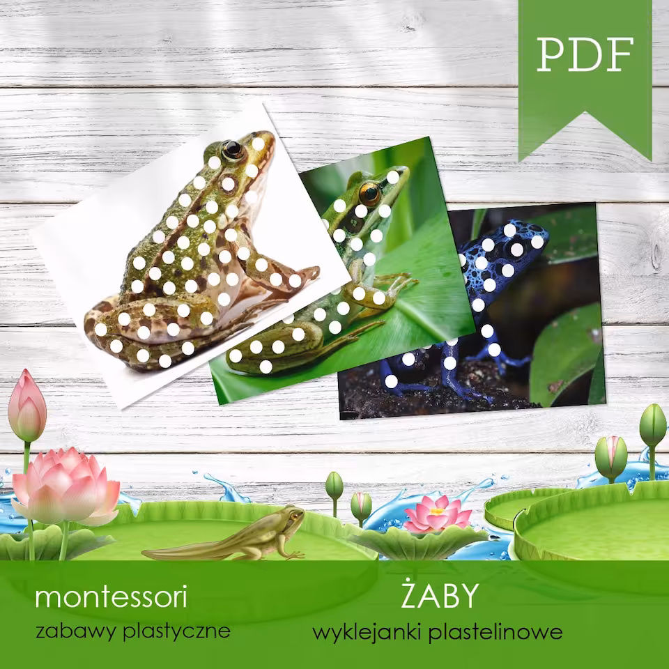 Żaby - Wyklejanki plastelinowe