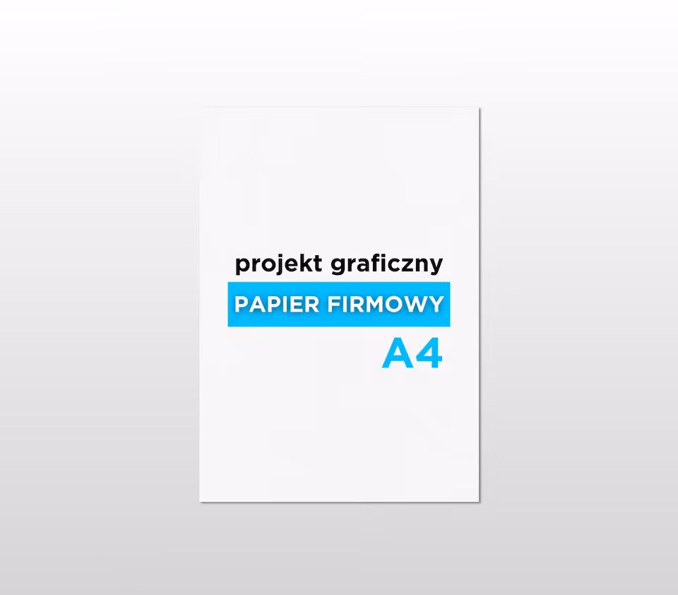 Projekt graficzny - papier firmowy A4