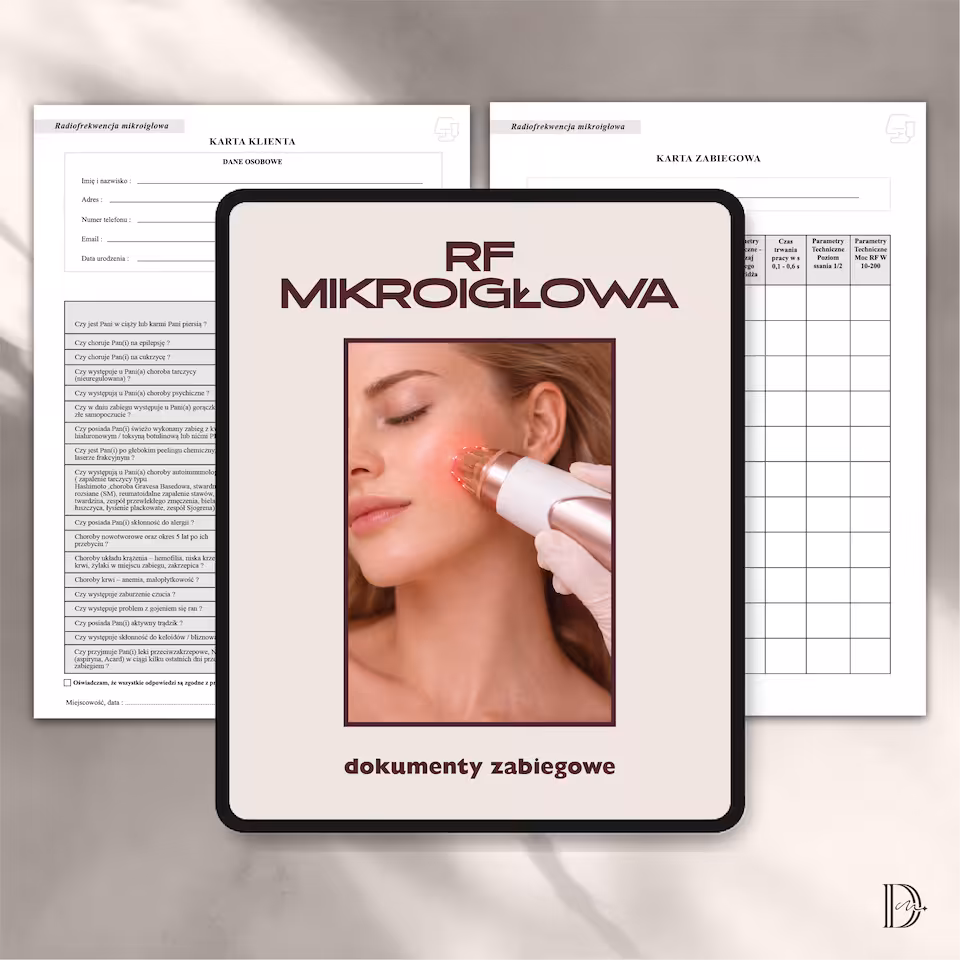 RF MIKROIGŁOWA dokumenty zabiegowe PAKIET