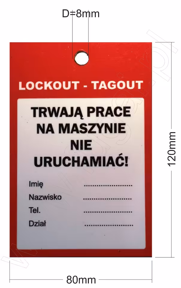 Etykieta magnetyczna Lean LOTO