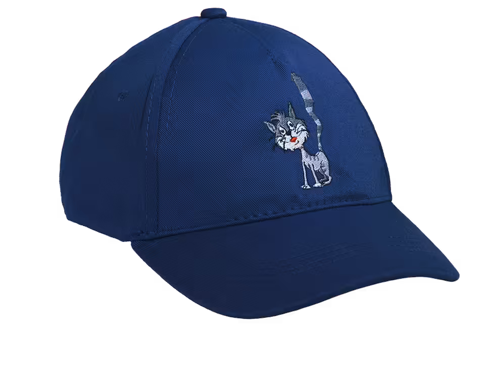 Czapka z daszkiem z kotem Cukierkiem NAVY