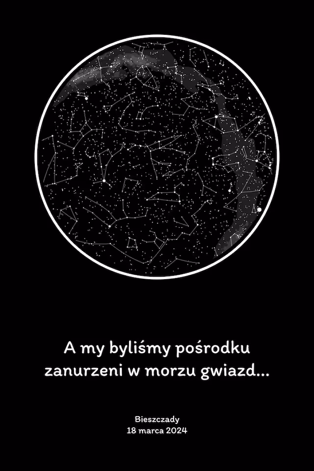 Personalizowana mapa gwiazd (#cbb3d8a8-5bc8-4215-9c00-d8f0244659ba) - plakat 40x60cm