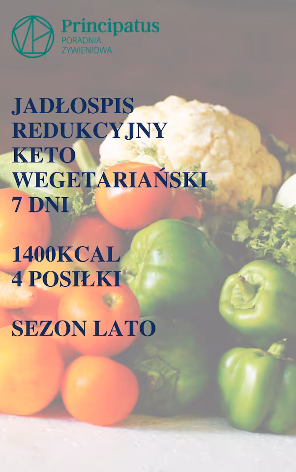 KETO WEGETARIAŃSKI JADŁOSPIS 7 DNI, 1400CKAL, 4 POSIŁKI, LISTA ZAKUPÓW, SEZON LATO