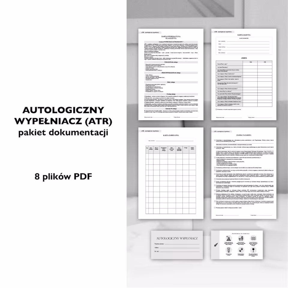 AUTOLOGICZNY WYPEŁNIACZ (ATR) dokumenty zabiegowe PAKIET
