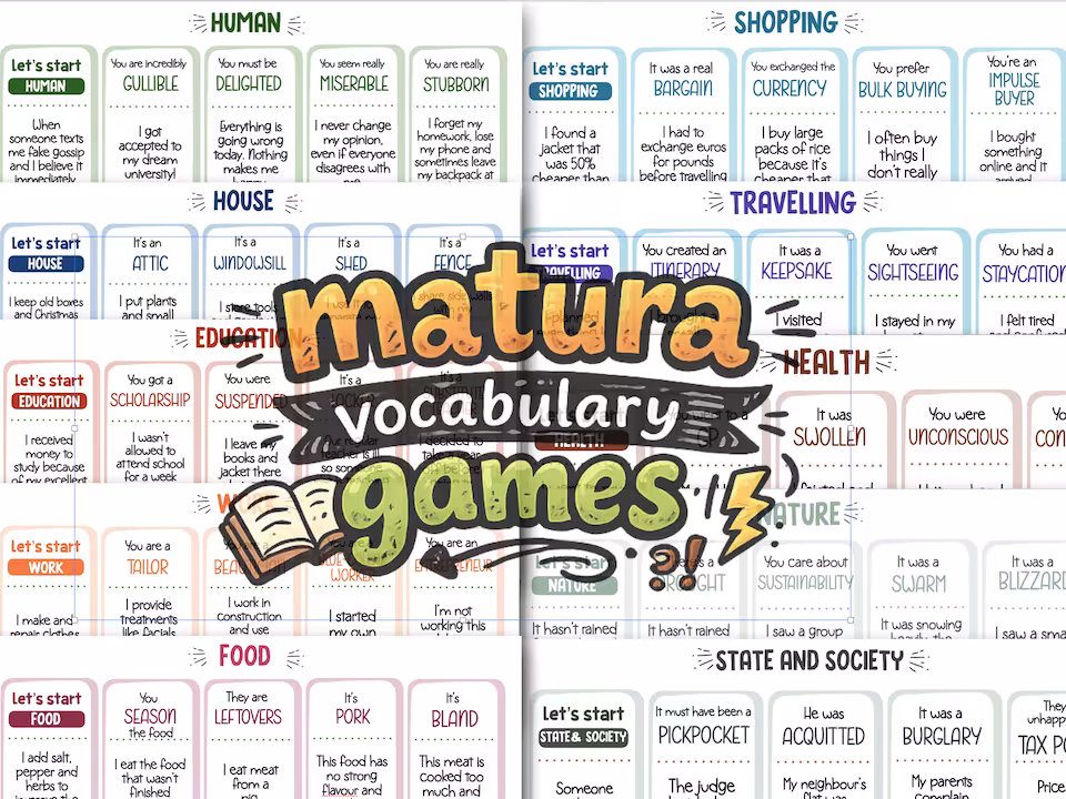 Matura Vocabulary Games