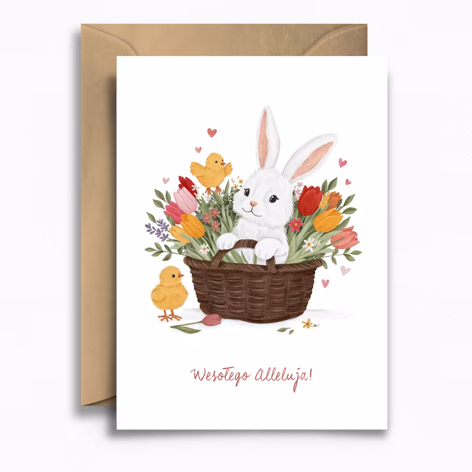 KARTKA • KRÓLIK W KOSZU