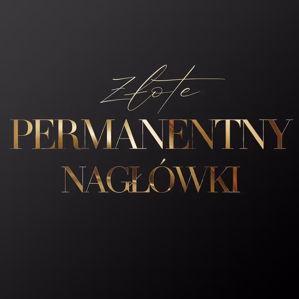Nagłówki permanentny - złoto