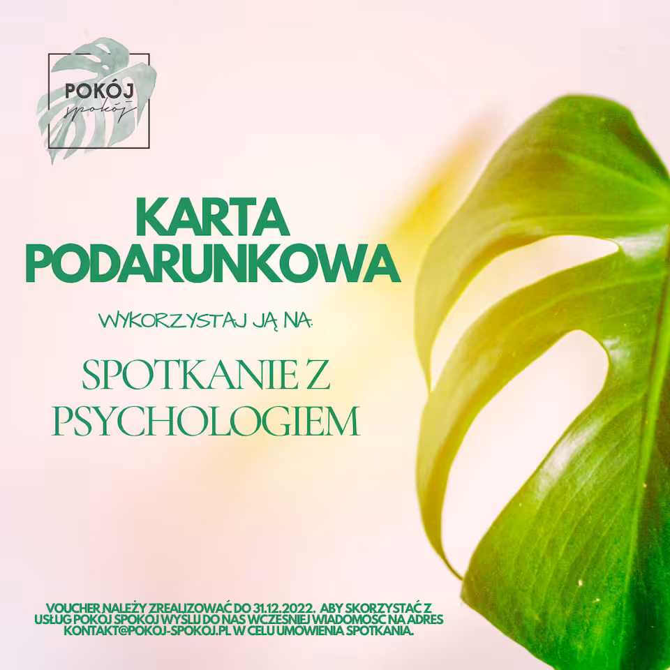 KARTA PODARUNKOWA POKÓJ SPOKÓJ