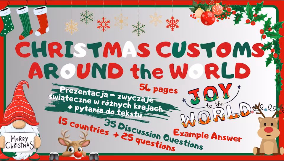Christmas Customs Around the World  PREZENTACJA