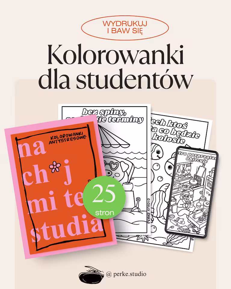 Kolorowanki antystresowe dla studentów 25 szablonów