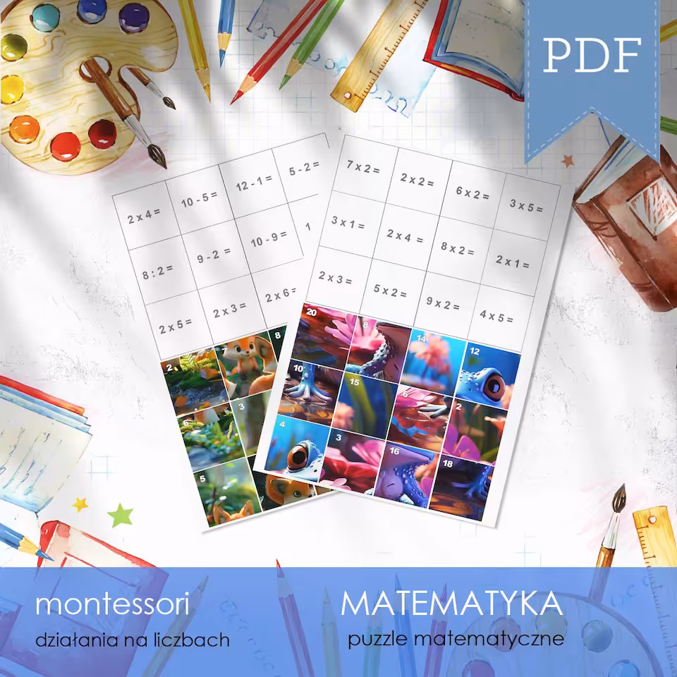 Matematyka - Puzzle z działaniami