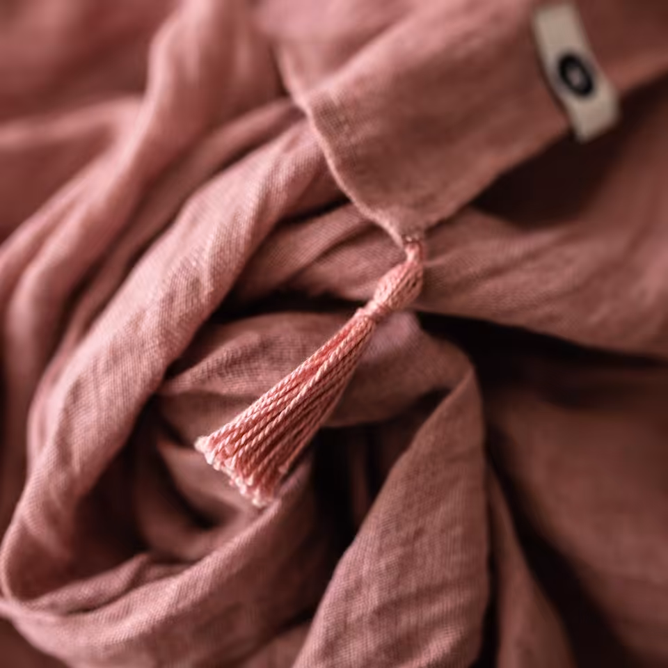 Lniana chusta „Li” – peonia duża 160x100