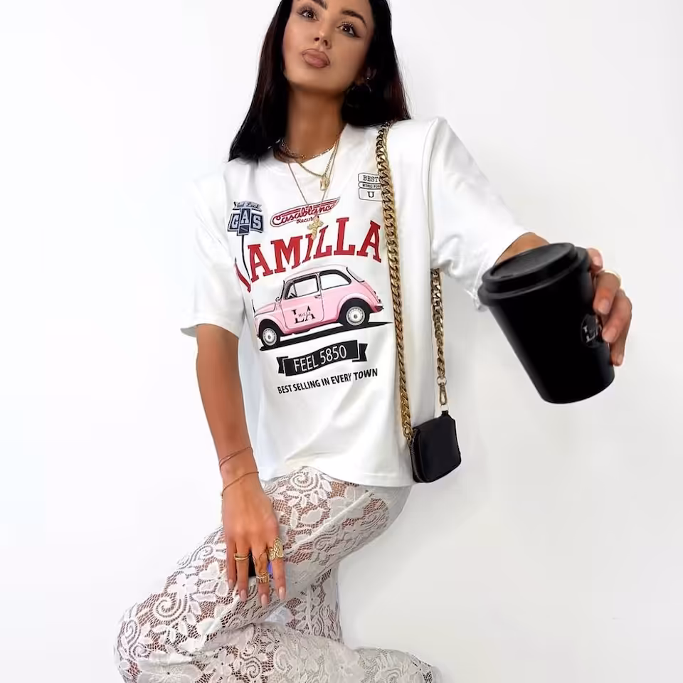 T-shirt Pink Car La Milla