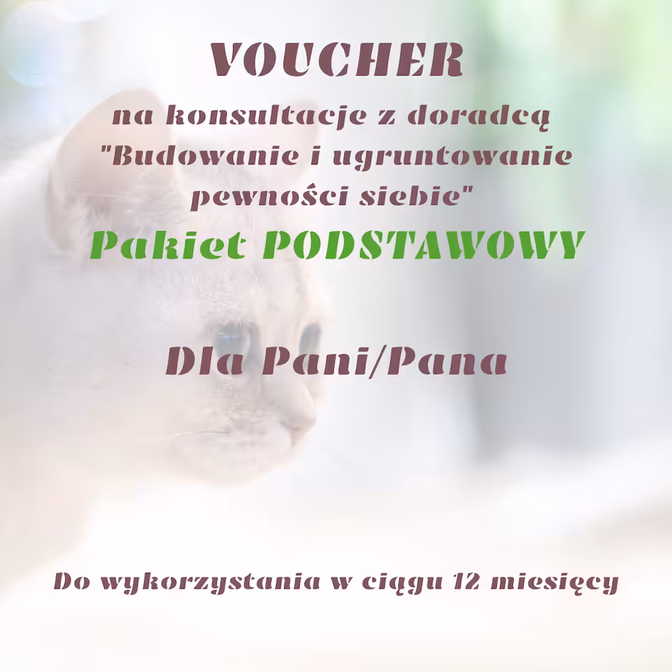 Budowanie i ugruntowanie pewności siebie- konsultacje - pakiet podstawowy