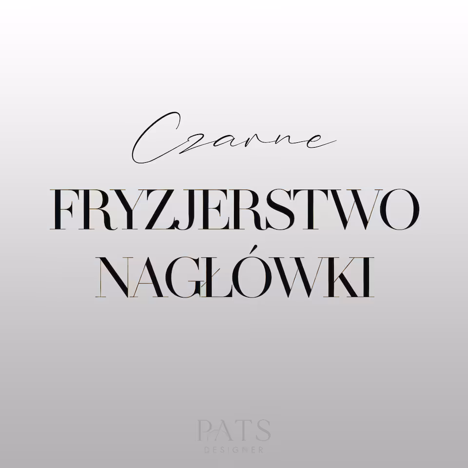 Nagłówki fryzjerstwo - czarne