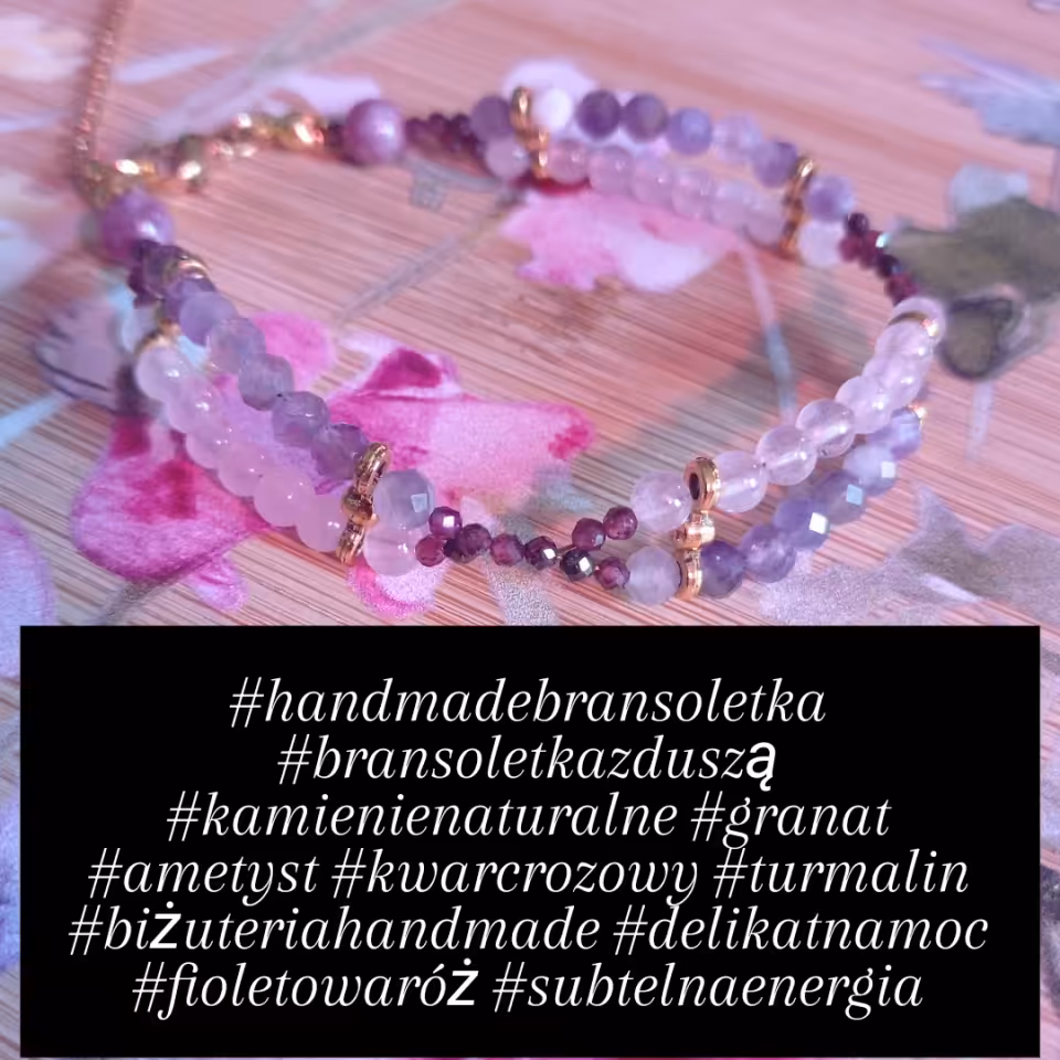 Bransoletka Srebrna mgiełka Serca