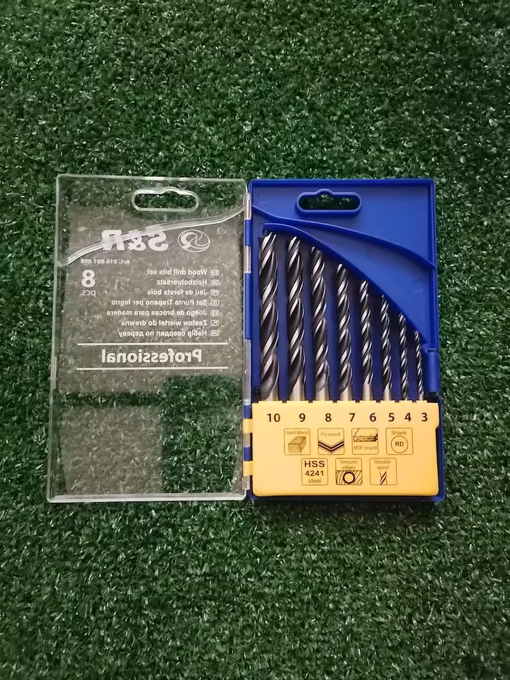 Zestaw 8 Wierteł do drewna 3-10mm