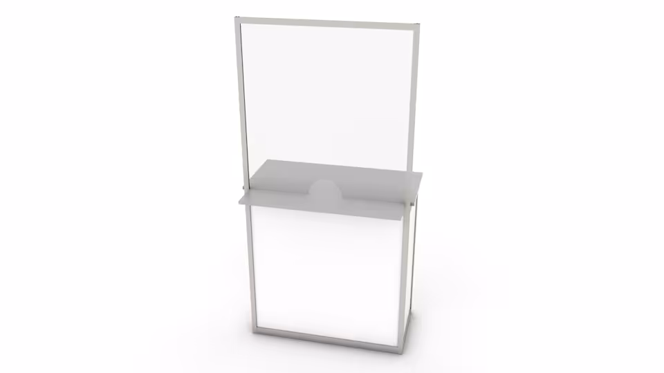 Lada prosta z osłoną, WYPEŁNIENIE plexi i PCV 3 mm, WYMIAR 1000x500x2000 mm