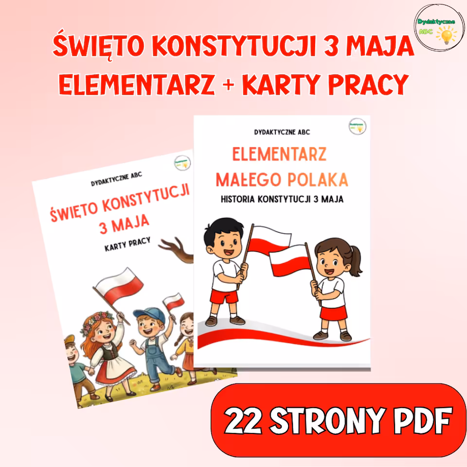 Święto Konstytucji 3 Maja- Elementarz i Karty Pracy dla Przedszkolaków