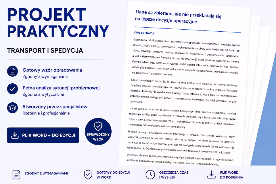 Projekt praktyczny -  Transport i spedycja