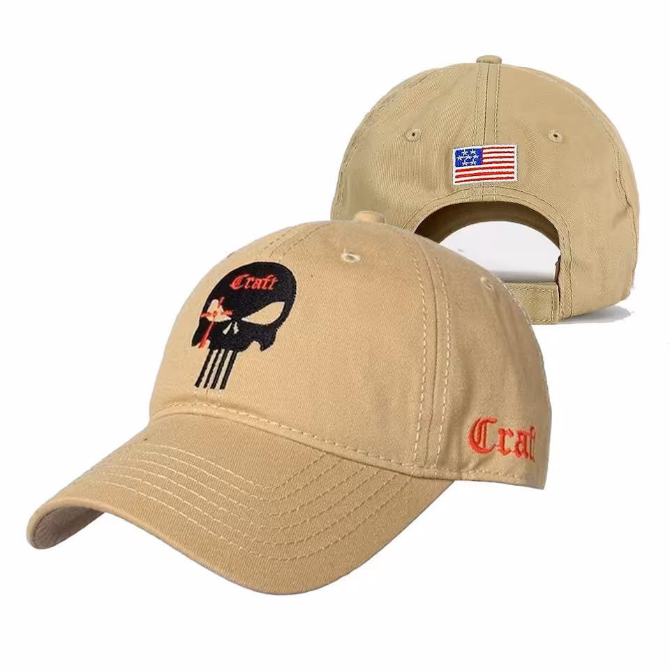 PUNISHER CZAPKA FLAGA USA TAN
