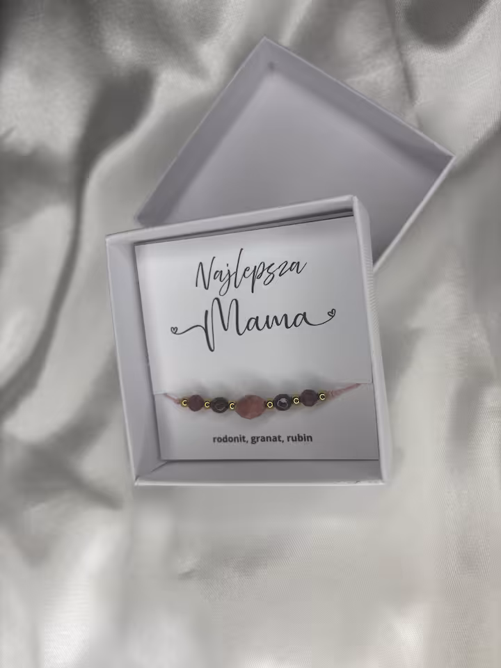 BRANSOLETKA DLA MAMY Z RODONITEM