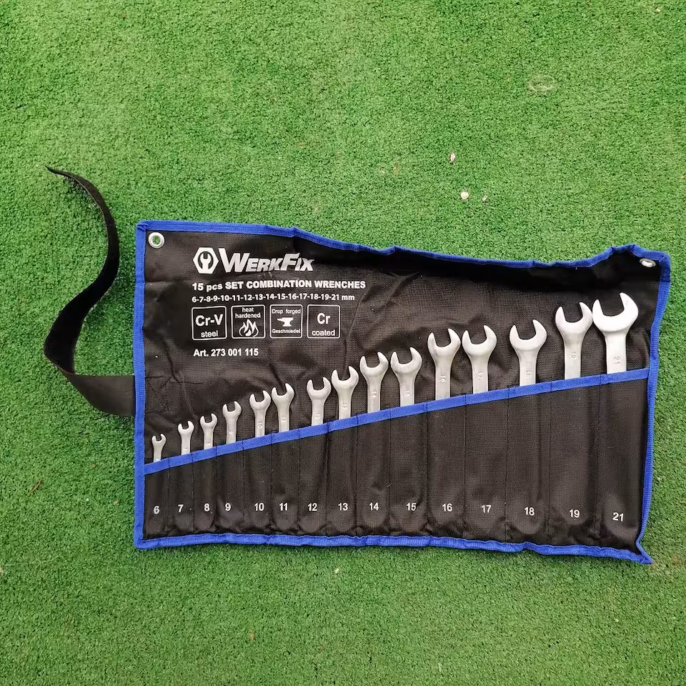 Zestaw kluczy płasko oczkowych Werkfix 6-21mm