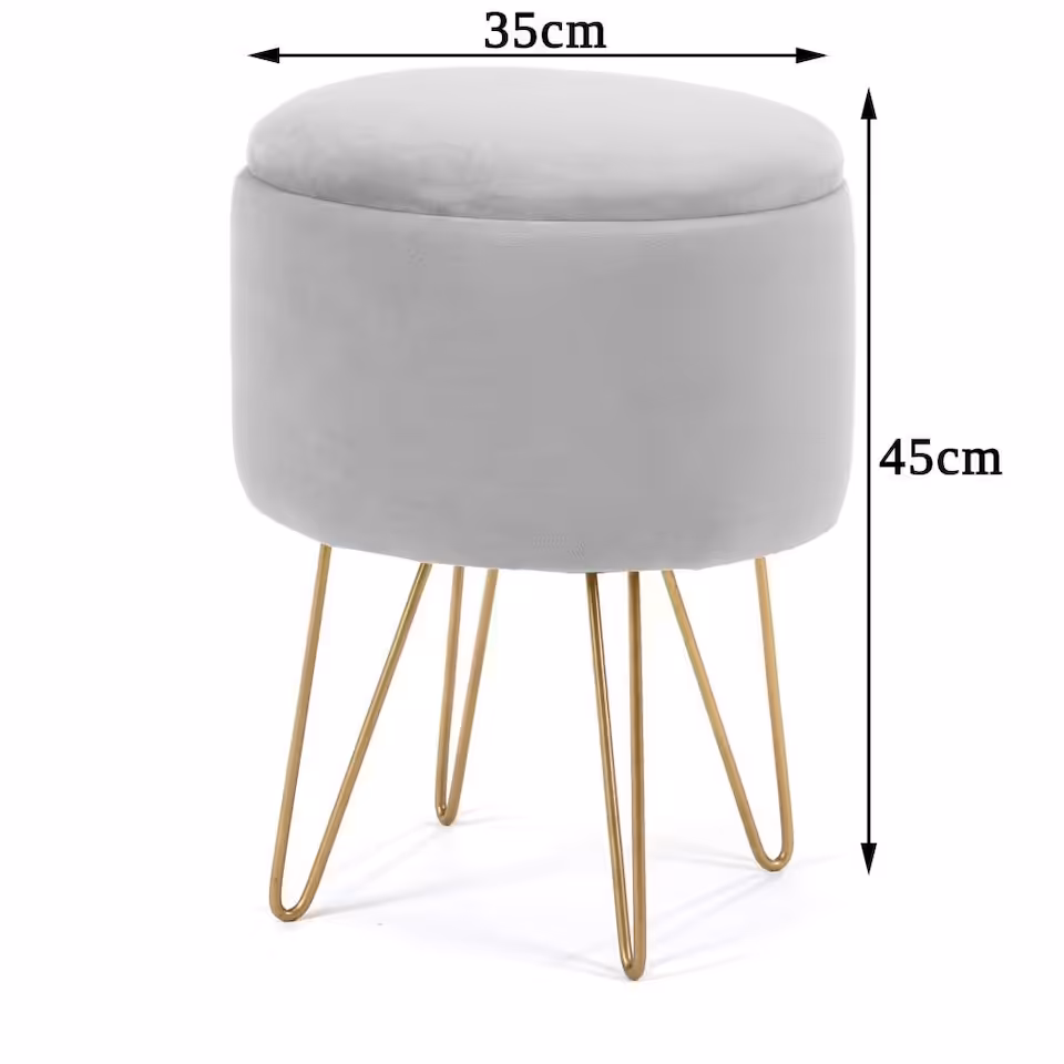 Pufa otwierana z pojemnikiem welurowa LILI Burgund