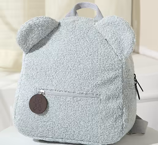 PERSONALIZOWANY PLUSZOWY PLECAK MIŚ Z USZAMI DLA DZIECKA HAFT IMIĘ BŁĘKITNY