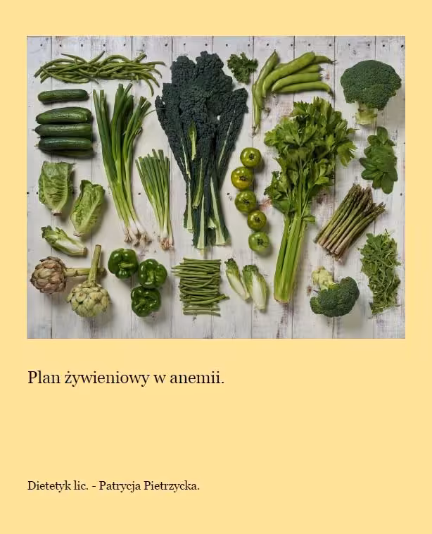 7-dniowy jadłospis w anemii