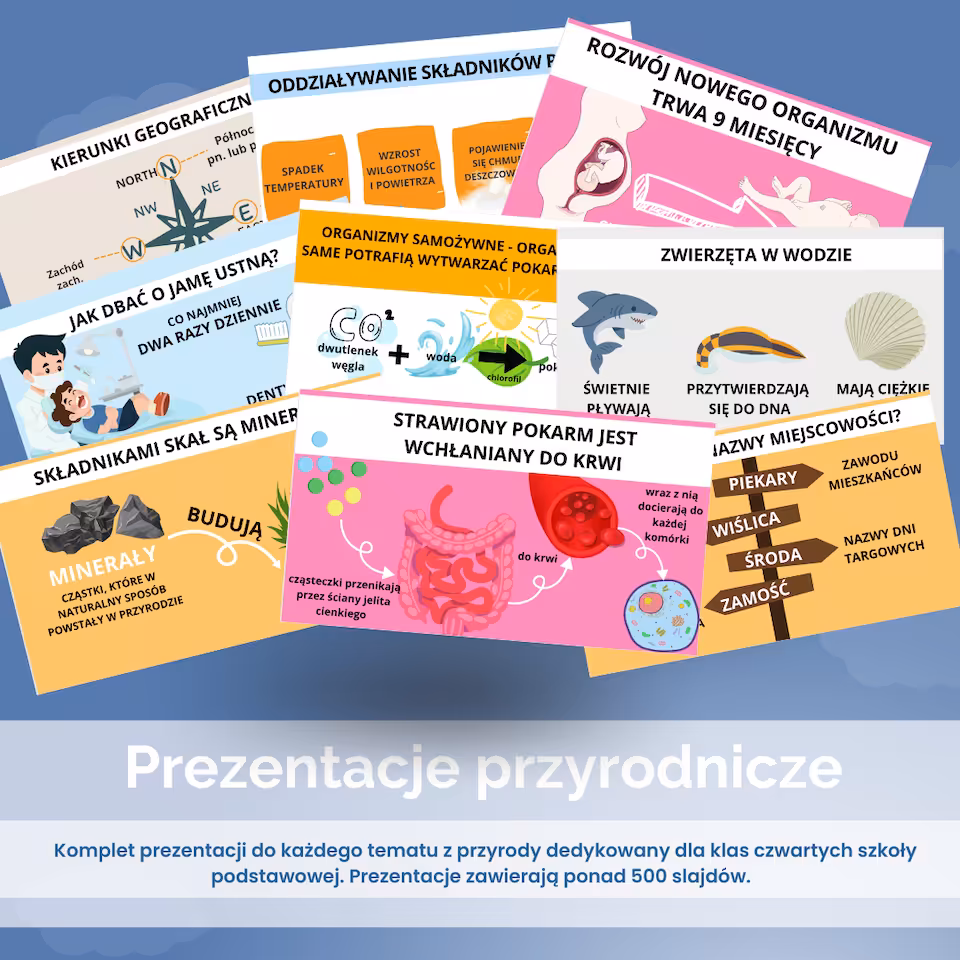 Prezentacje przyrodnicze - przyroda dla klasy 4