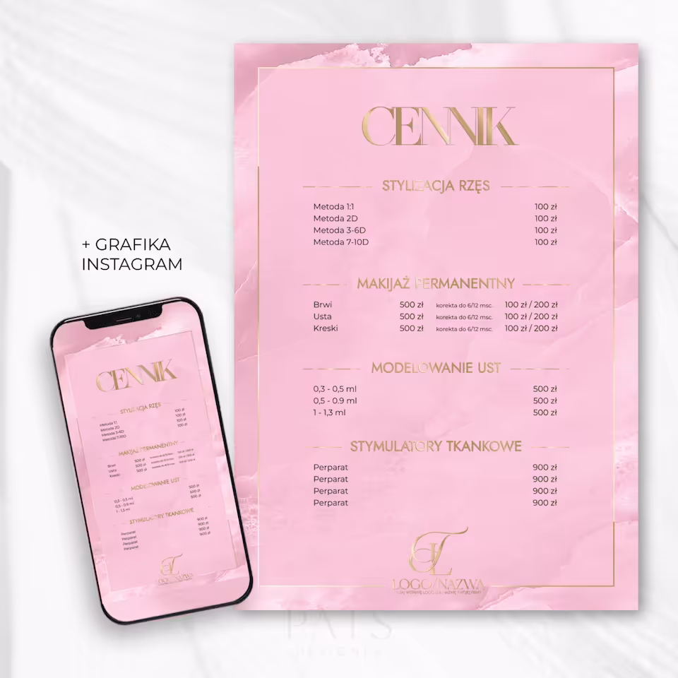 Cennik - cukierkowy róż