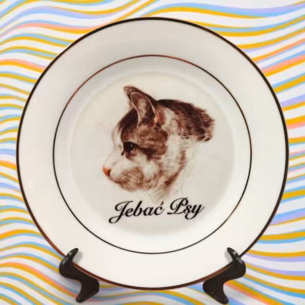 Talerz Sarnodzieło Jebać psy