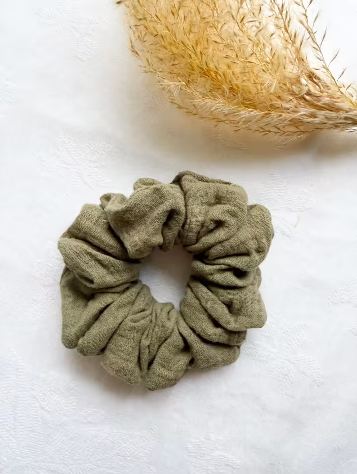ZIELONY MECH MAŁA - scrunchie -SOFT