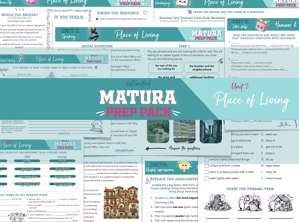 MATURA PREP PACK UNIT 2: HOUSE & PLACE OF LIVING