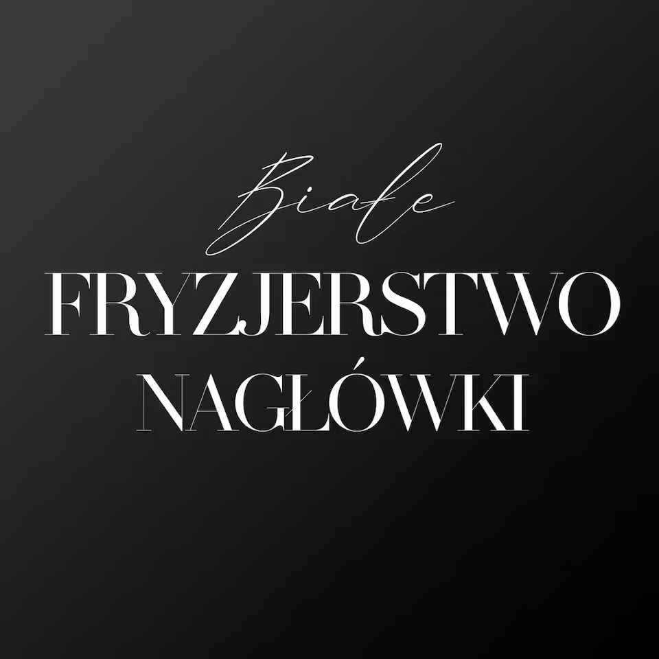 Nagłówki fryzjerstwo - białe