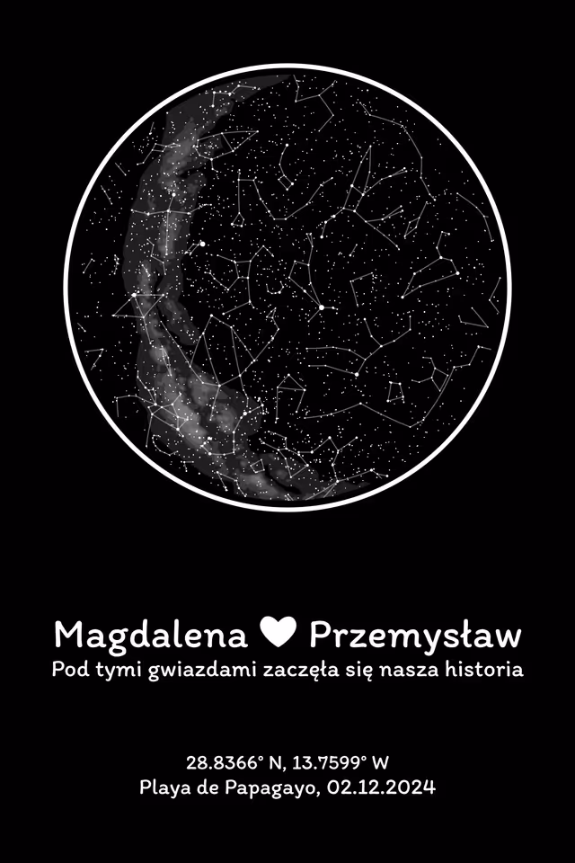 Personalizowana mapa gwiazd (#13bff5a8-dd72-423a-b97f-3b1f55debbc0) - produkt cyfrowy