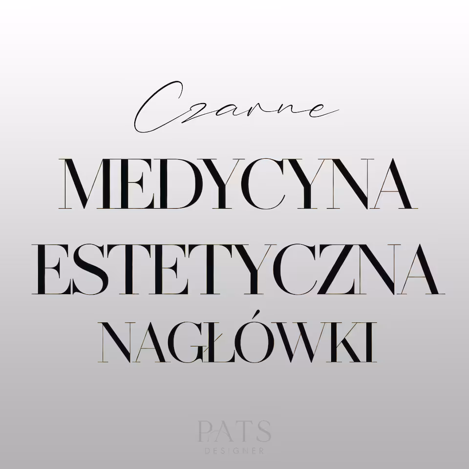 Nagłówki medycyna estetyczna - czarne