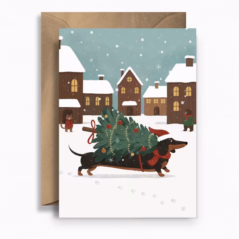 KARTKA • JAMNIK Z CHOINKĄ