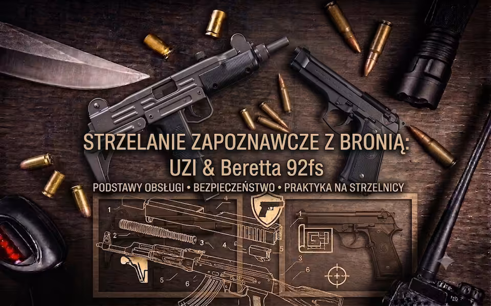 Voucher Szkolenie Zapoznawcze UZI 9mm & Beretta 92fs Strzelnica Brzeszcze, Pszczyna