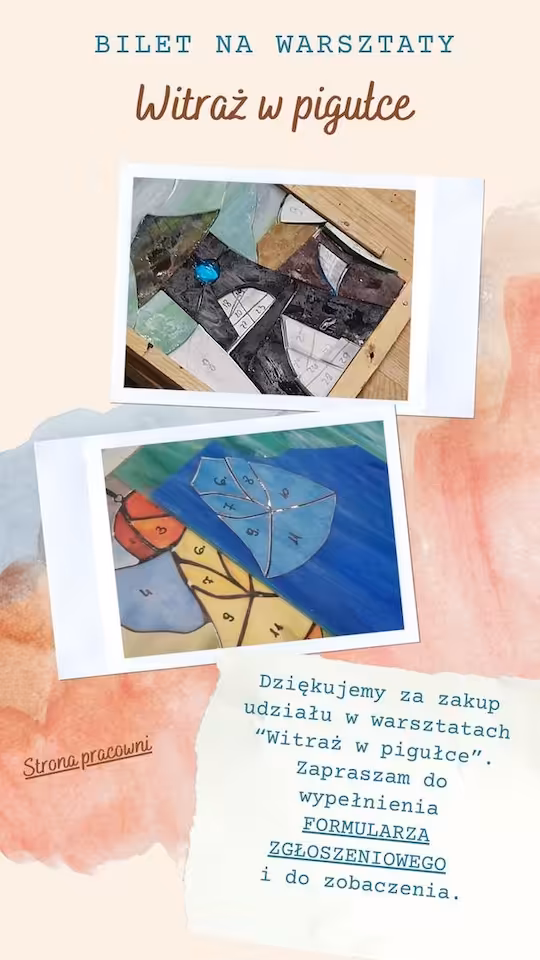 Bilet na warsztaty "Witraż w pigułce"