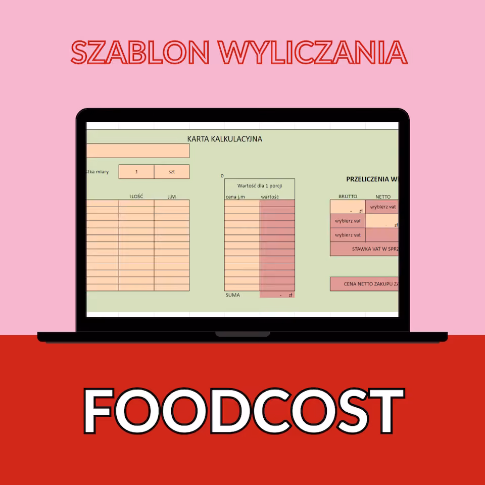 SZABLON WYLICZANIA FOODCOST