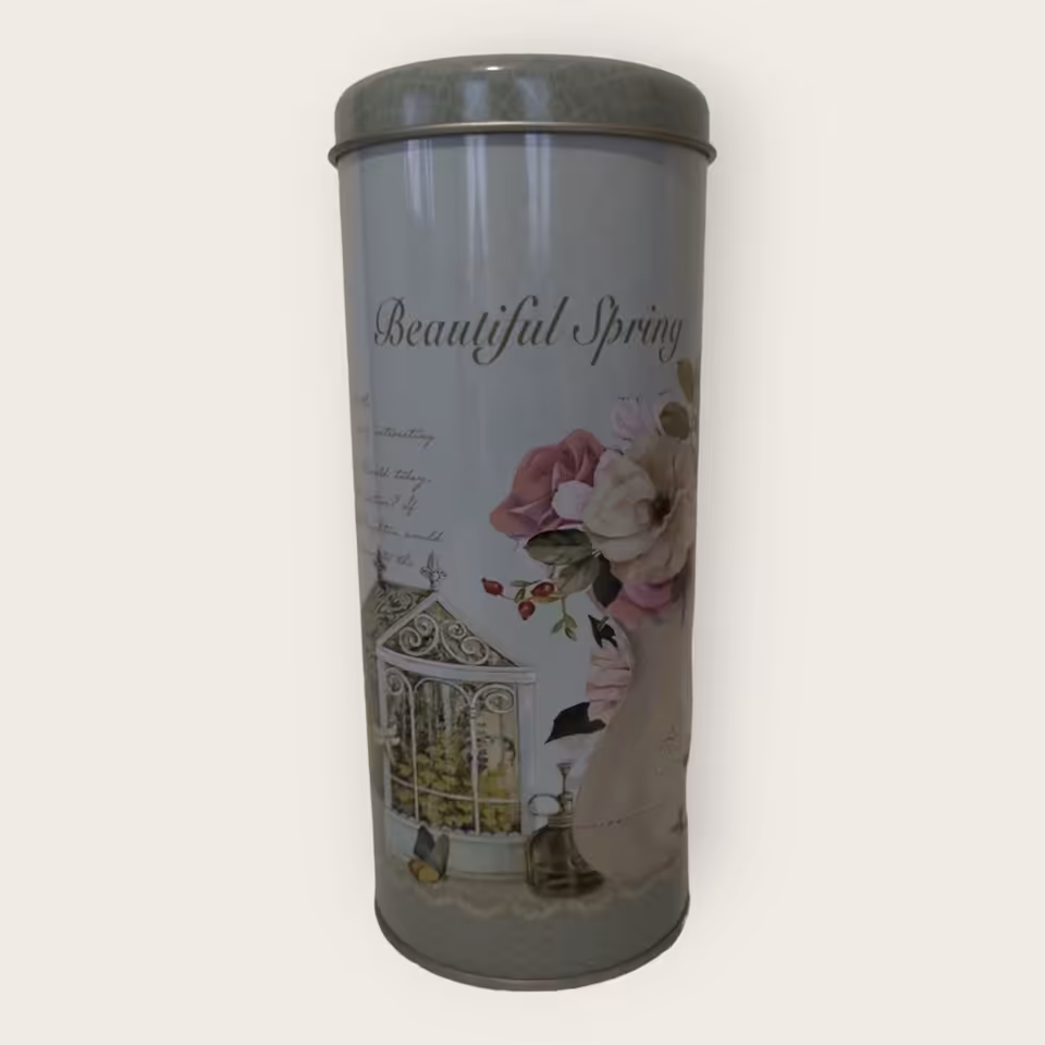 Puszka metalowa z przykrywką 18 cm