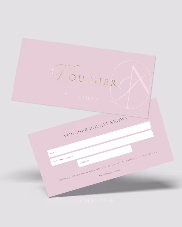 Voucher wzór 2 poziom - róż brudny