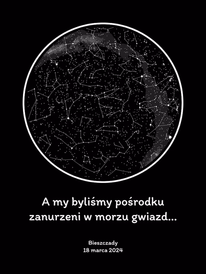 Personalizowana mapa gwiazd (#c9a43c20-9f90-4ab1-919c-864fb9916e83) - plakat 30x40cm