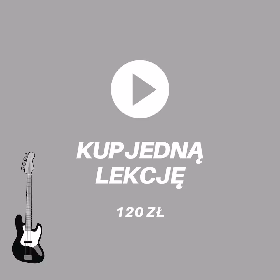 Lekcja online - nauka gry na gitarze basowej 1h